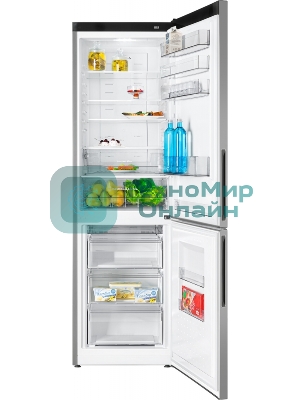 Холодильник Atlant ХМ-4624-181-NL серебристый двухкамерный 235/94л морозилка снизу, No Frost