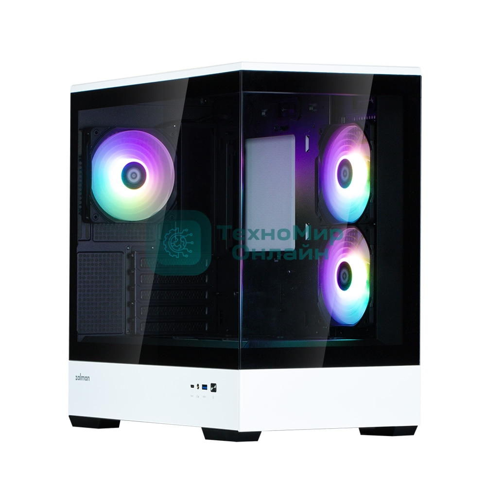 Компьютерный корпус ZALMAN P30 BW, MATX, BLACK/WHITE, WINDOW, 2x3.5