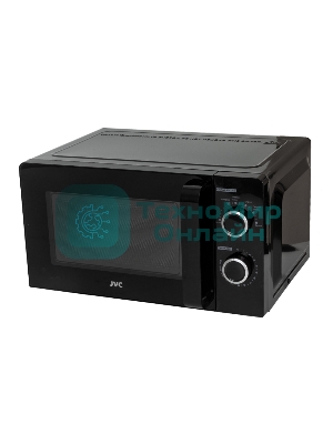 Микроволновая печь JVC JK-MW130M черный, 20 л, 700 Вт, переключатели - поворотный механизм