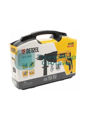 Дрель ударная Denzel ID-1050-2 1050Вт 0-3000/0-1100 об/мин 0-48000/0-17600 уд/мин 2 скор 26312