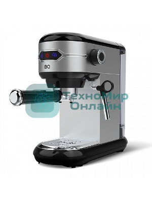 Кофеварка рожковая BQ CM3001 сталь-черный, исп. кофе - молотый, 1 л, 1450 Вт, 15 бар