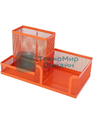 Подставка Deli E9154 3 отделения для письменных принадлежностей, 80x80x90мм, ассорти, металл, сетка