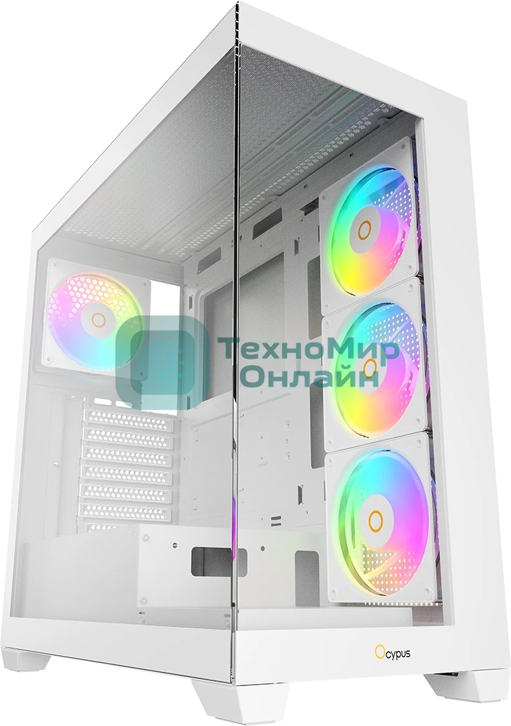 Компьютерный корпус Ocypus Gaммa C72 WH ARGB ATX/win/white/4 ARGB fans/no PSU/Tempered Glass