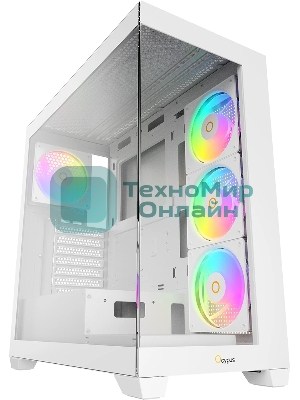 Компьютерный корпус Ocypus Gaммa C72 WH ARGB ATX/win/white/4 ARGB fans/no PSU/Tempered Glass