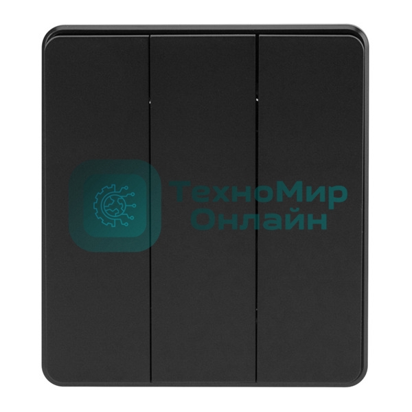 Выключатель Kranz ROUND 3 кл 10А с/у оникс