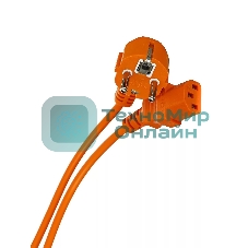 Кабель компьютер-розетка 220V (EURO) VDE 1,8 м 3G0,75мм2 VCOM CE021-O, оранжевый