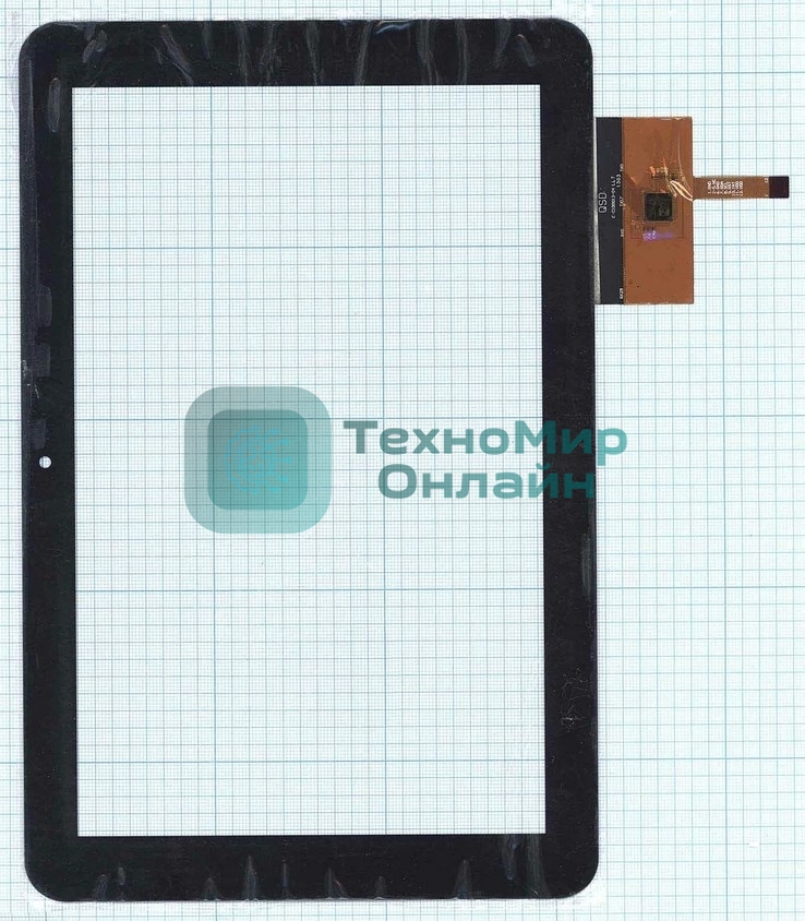 Сенсорное стекло (тачскрин) QSD E-C7058-02, черное