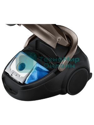 Пылесос Samsung VC20M2589JD/EV золотой/черный, 460/2000 Вт, уборка сухая, пылесборник мешок, 2,5 л