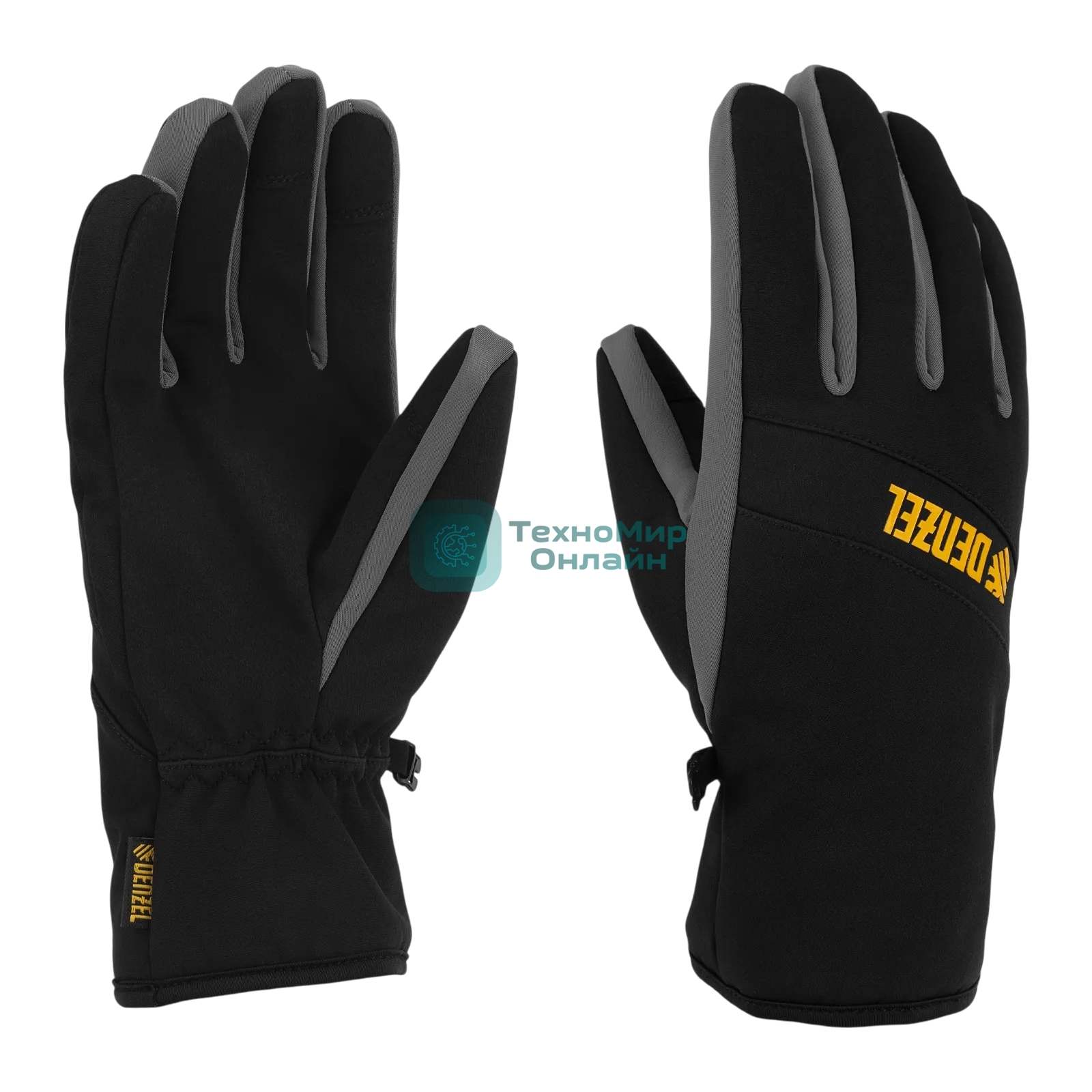 Перчатки универсальные Denzel 68091 двойные, работа с сенсорным экраном, размер 10