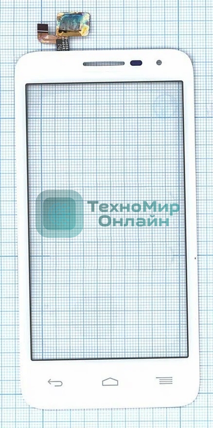 Сенсорное стекло (тачскрин) для Alcatel POP D5 5038D, белое