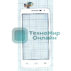 Сенсорное стекло (тачскрин) для Alcatel POP D5 5038D, белое