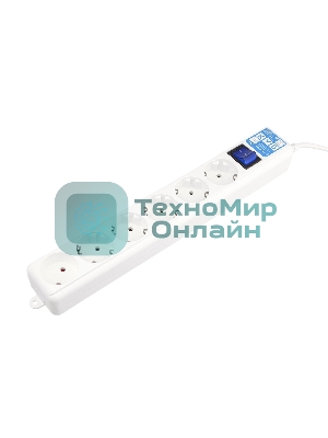 Фильтр-удлинитель PC PRO, 3 м, 6 р, белый, 16А, SPL6-16-P-3M