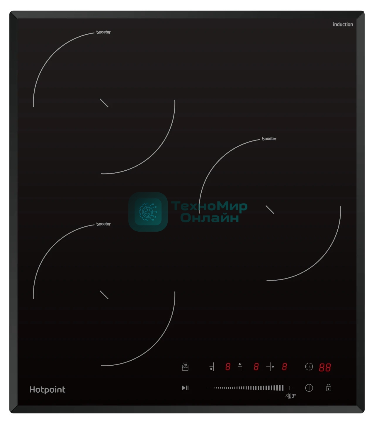 Индукционная варочная поверхность Hotpoint HS 1445 BA, независимая, черный