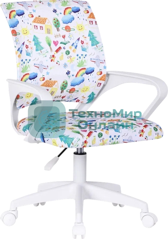 Кресло компьютерное детское Defender Fiesta Детск. рисунок, ткань, класс 1