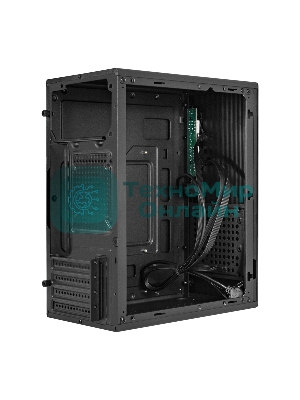 Компьютерный корпус Minitower ExeGate BAA-303MU-AAA350 (mATX, БП AAA350 с вент. 8см, 2*USB+1*USB 3.0, HD Audio, черный)