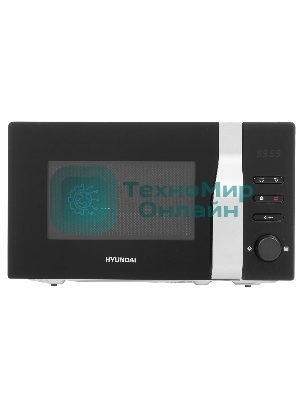 Микроволновая печь Hyundai HYM-M2061 черный, 20 л, 700 Вт, переключатели - поворотный механизм/кнопки