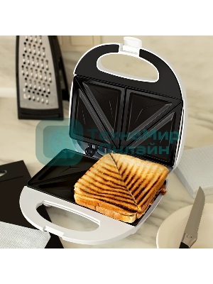 Сэндвичница Aresa AR-1205. 750 Вт. Термостойкий пластик со вставками из хромированной стали. Две сэндвичные формы.