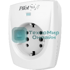 Сетевой фильтр ZIS PILOT BIT S, 1 розетка, 16А/3,5кВт, св.серый