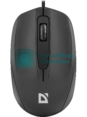Мышь проводная Defender Alpha MB-507 черный, 1000 dpi, USB, кнопки - 3