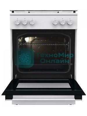 Плита газовая Gorenje GG6A11WF белый, конфорок 4 газовых, духовка 72 л, 60 см x 85 см x 60 см