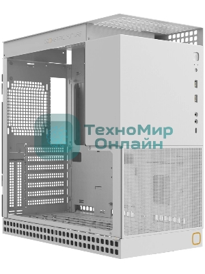 Компьютерный корпус без блока питания Geometric Future Model 4 King Arthur, Midi-Tower, TG, no fans, 2xUSB-A 3.0, 1xUSB 3.2 Type-C, E-ATX, ATX, mATX, mITX белый