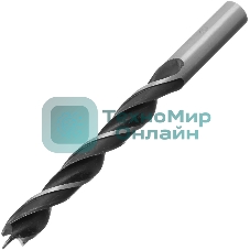 Сверло по дереву Сибртех, 10 мм, цилиндрический хвостовик