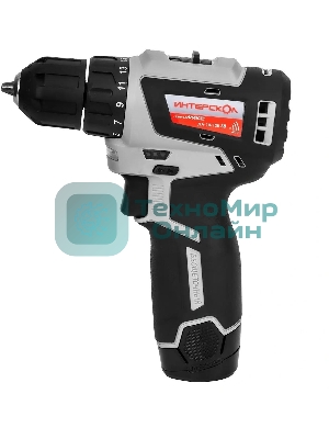 Дрель-шуруповерт аккумуляторная Интерскол ДА-10/12В 38 аккум. патрон:быстрозажимной (кейс в комплекте) (757.3.2.46)
