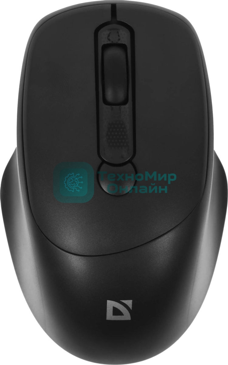 Мышь беспроводная Defender Feam MM-296 черный, 1600 dpi, радиоканал, USB, кнопки - 4
