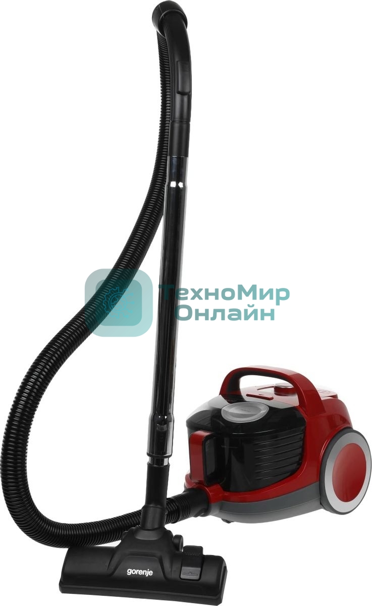 Пылесос Gorenje VC1901GACRCY черный/красный, 280/1900 Вт, уборка сухая, пылесборник контейнер 2.2 л