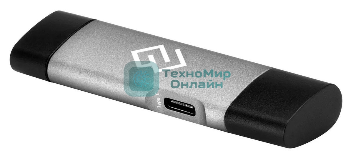 Кард-ридер Digma CR-СU2520-G/серый/SD/TF/micro-SD/micro-SDXC/miсro-SDHC/USB 2.0/Type-C/алюминий