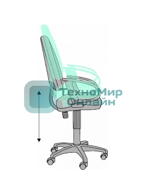 Кресло Бюрократ CH-300/BLACK черный, экокожа, 120 кг, механизм качания