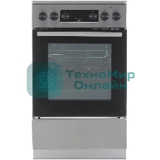 Плита электрическая Gorenje GEC5C40XAOT серебристый, конфорок 4 шт, духовка 70 л, 50 см x 85 см x 59.4 см
