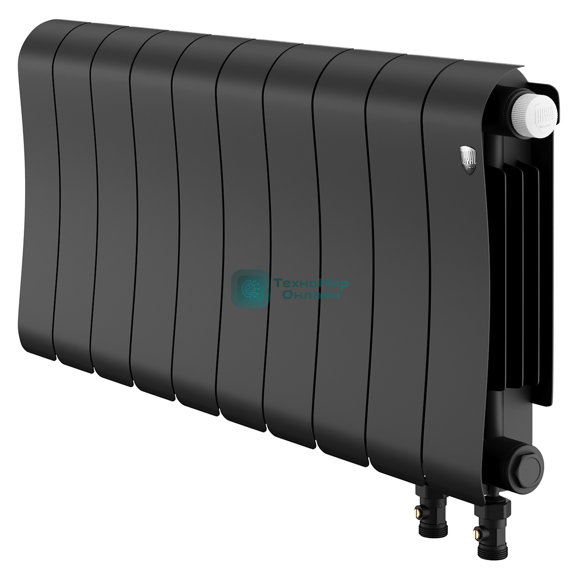 Радиатор биметаллический Royal Thermo Infinity 300 Noir Sable VR80 - 10 секц.