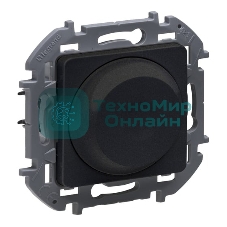 Светорегулятор поворотный Legrand без нейтрали, 300 Вт, антрацит