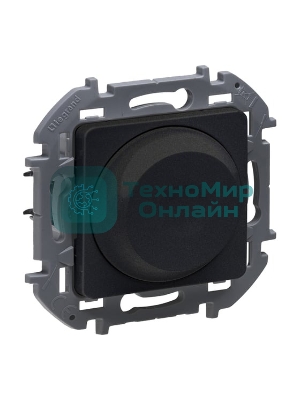 Светорегулятор поворотный Legrand без нейтрали, 300 Вт, антрацит