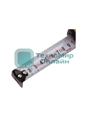 Рулетка Denzel 5м х 25мм, двухкомп. корпус, кнопка-пауза