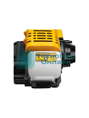 Триммер бензиновый Denzel DT-52E, 52 см3, неразъемная штанга, электростартер, состоит из 2 частей