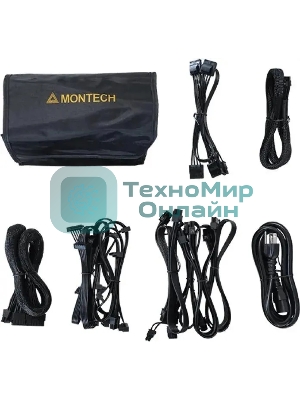 Блок питания Montech ATX 1200W TITAN GOLD Gen.5, 1200 Вт, 80 PLUS GOLD, 135 мм, модульный, черный