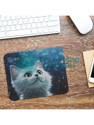 Коврик для мыши Cactus белый Cat 220x180x2мм (CS-MPC-P06XS)