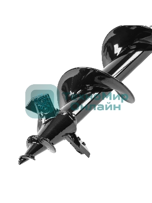 Шнек для грунта Denzel ER-80, диаметр 80 мм, длина 800 мм, соединение 20 мм, съемный нож