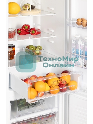 Холодильник Nordfrost NRG 152 WTM белый стекло двухкамерный 205/115 л морозилка снизу