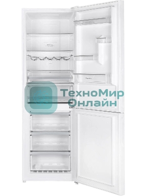 Холодильник Maunfeld MFF185NFW белый глянц. двухкамерный 211/104л морозилка снизу, No Frost