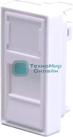 Панель Suprlan 10-0319-1, лицевая со шторкой 22.5x45, 1xKeystone ABS пластик, белый