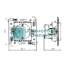 Розетка DKC Avanti 4412003 2P+E со шторками, 