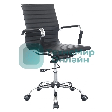 Кресло Бюрократ CH-883-LOW/BLACK черный, экокожа