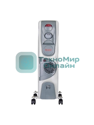 Обогреватель масляный Ресанта ОМ-9НВ (9 секций), белый, 2400 Вт, 25 м2, термостат