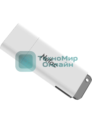 Флешка USB Netac U185 (NT03U185N-004G-20WH), 4Gb, USB 2.0, R/W 25/10, белый/серый