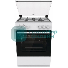 Плита газовая Gorenje GG6A11WF белый, конфорок 4 газовых, духовка 72 л, 60 см x 85 см x 60 см