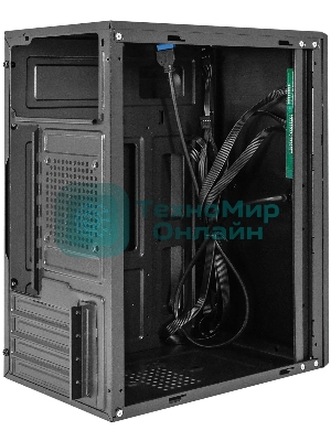 Компьютерный корпус Minitower ExeGate BAA-408U-AA500 (mATX, БП AA500 с вент. 8см, 2хUSB/1хUSB 3.0, HD Audio, черный)