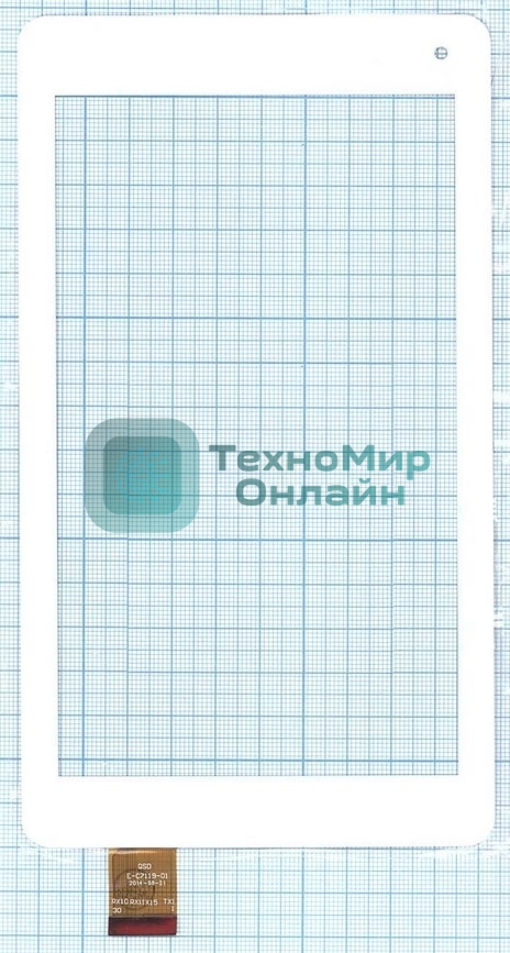 Сенсорное стекло (тачскрин) QSD E-C7119-01, белое